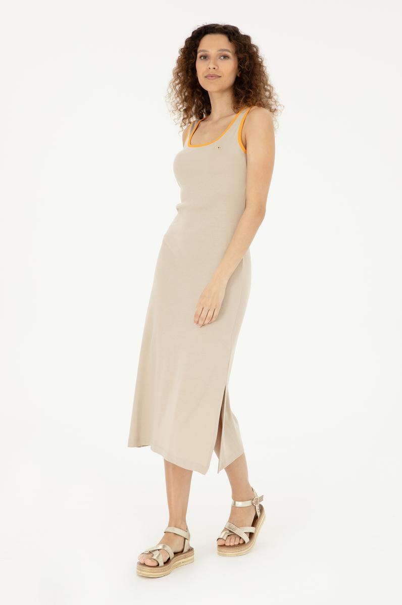 Kadın Açık Haki Örme Elbise