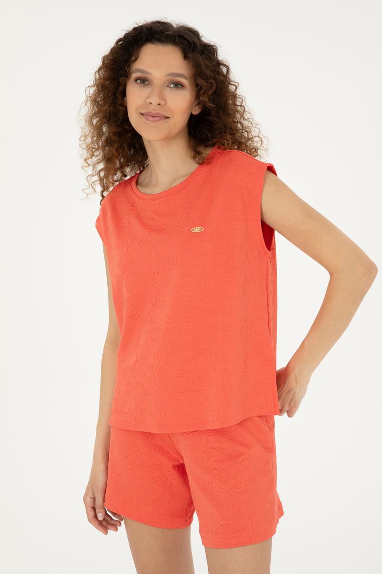 Kadın Nar Çiçeği Tişört - 50281748012