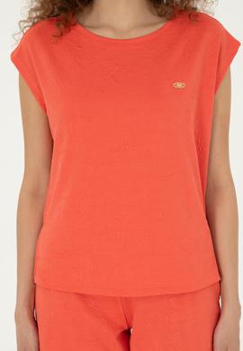 Kadın Nar Çiçeği Tişört - 50281748012