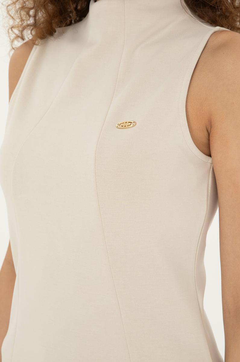 Kadın Taş Dik Yaka Örme Elbise