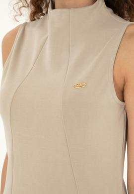 Kadın Taş Dik Yaka Örme Elbise - 50282742028