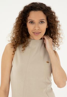 Kadın Taş Dik Yaka Örme Elbise - 50282742028