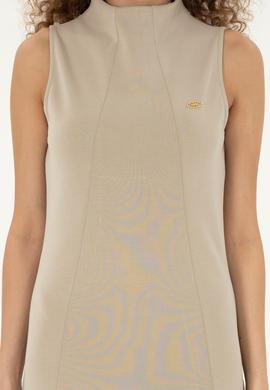 Kadın Taş Dik Yaka Örme Elbise - 50282742028