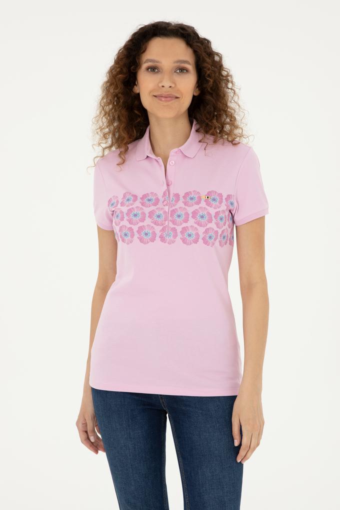 Kadın Pembe Polo Yaka Tişört