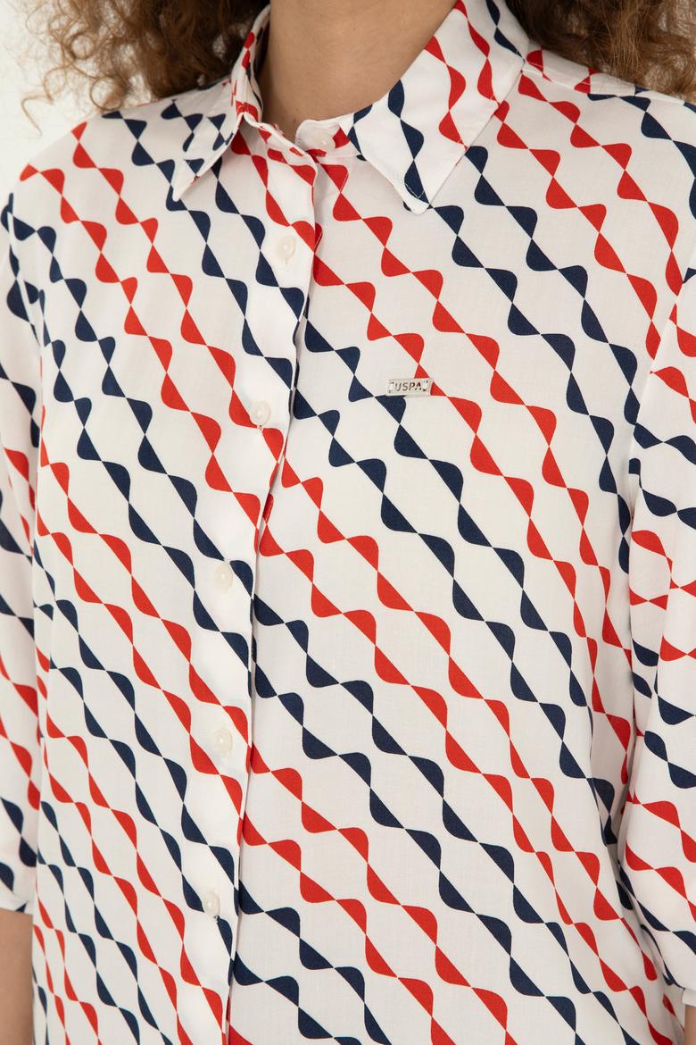 Kadın Lacivert Uzun Kollu Gömlek - 50280959004