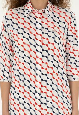 Kadın Lacivert Uzun Kollu Gömlek - 50280959004