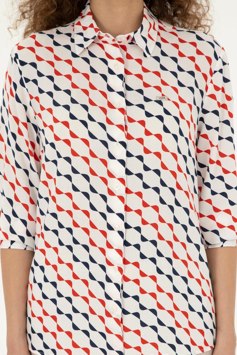 Kadın Lacivert Uzun Kollu Gömlek - 50280959004