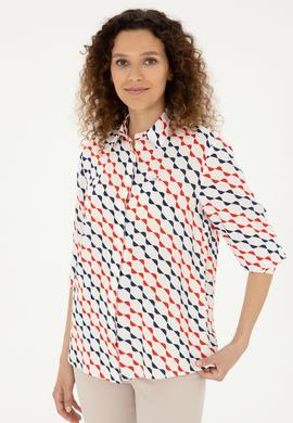 Kadın Lacivert Uzun Kollu Gömlek - 50280959004