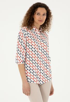 Kadın Lacivert Uzun Kollu Gömlek - 50280959004