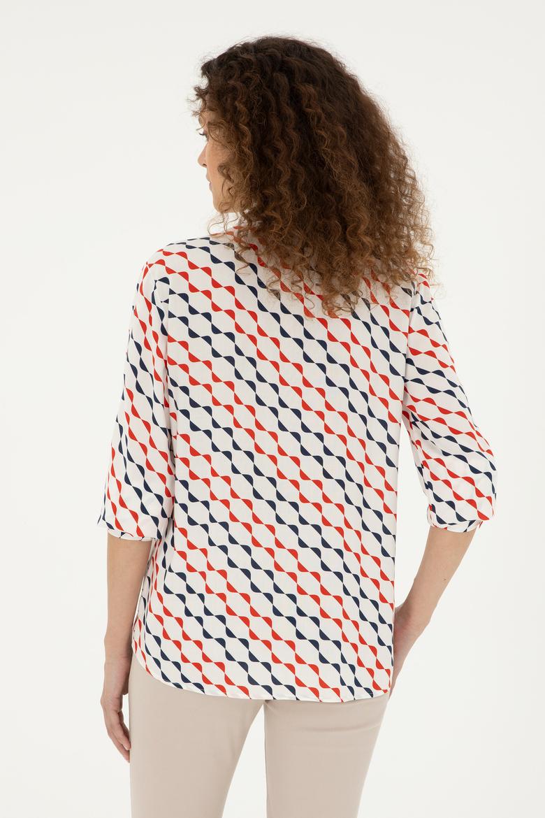 Kadın Lacivert Uzun Kollu Gömlek - 50280959004