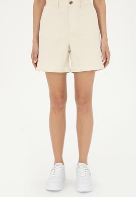 Kadın Ekru Dokuma Şort - 50281740001