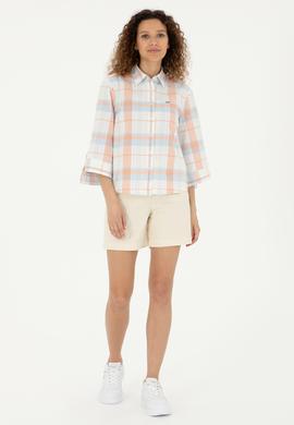 Kadın Ekru Dokuma Şort - 50281740001