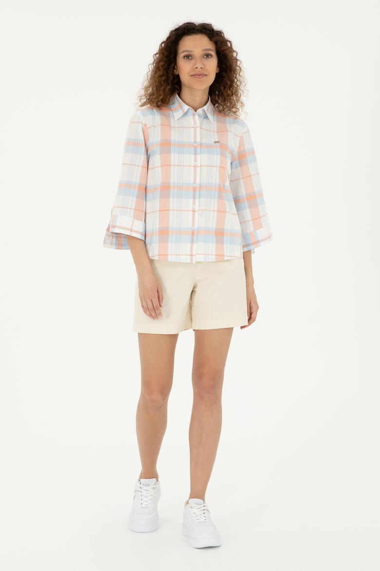 Kadın Ekru Dokuma Şort - 50281740001