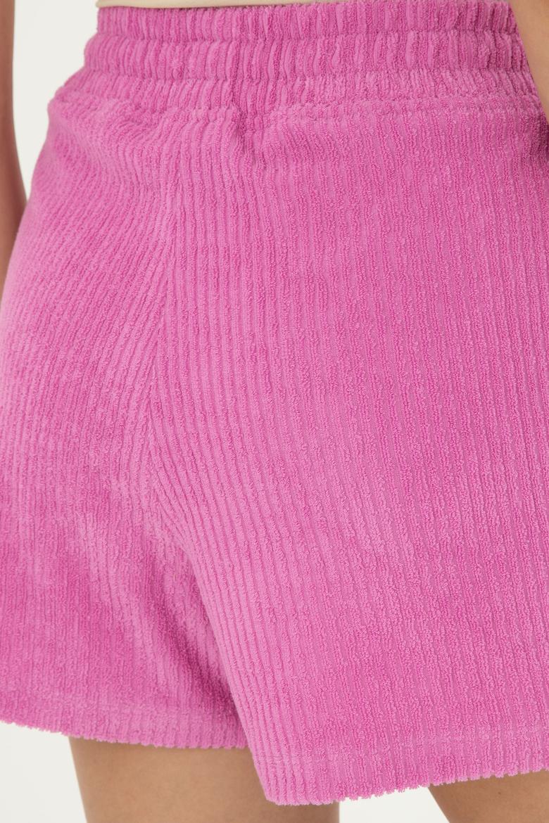 Kadın Menekşe Örme Şort - 50281917020
