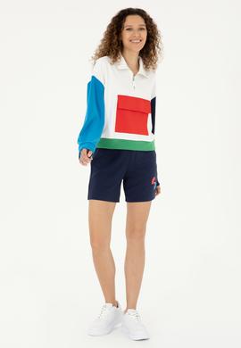 Kadın Lacivert Örme Şort - 50283475018