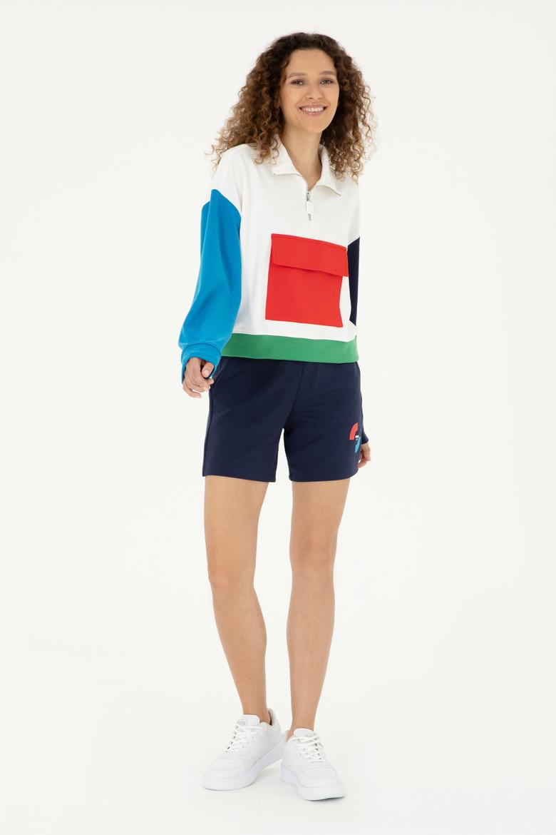 Kadın Lacivert Örme Şort