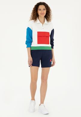 Kadın Lacivert Örme Şort - 50283475018