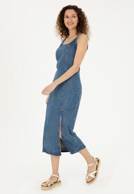 Kadın Açık Mavi Jean Elbise - 50283528012