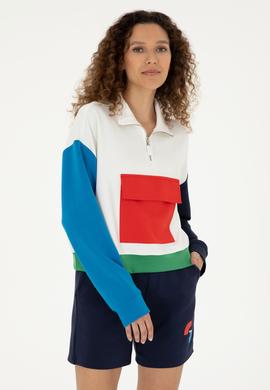 Kadın Beyaz Sweatshirt - 50284300008