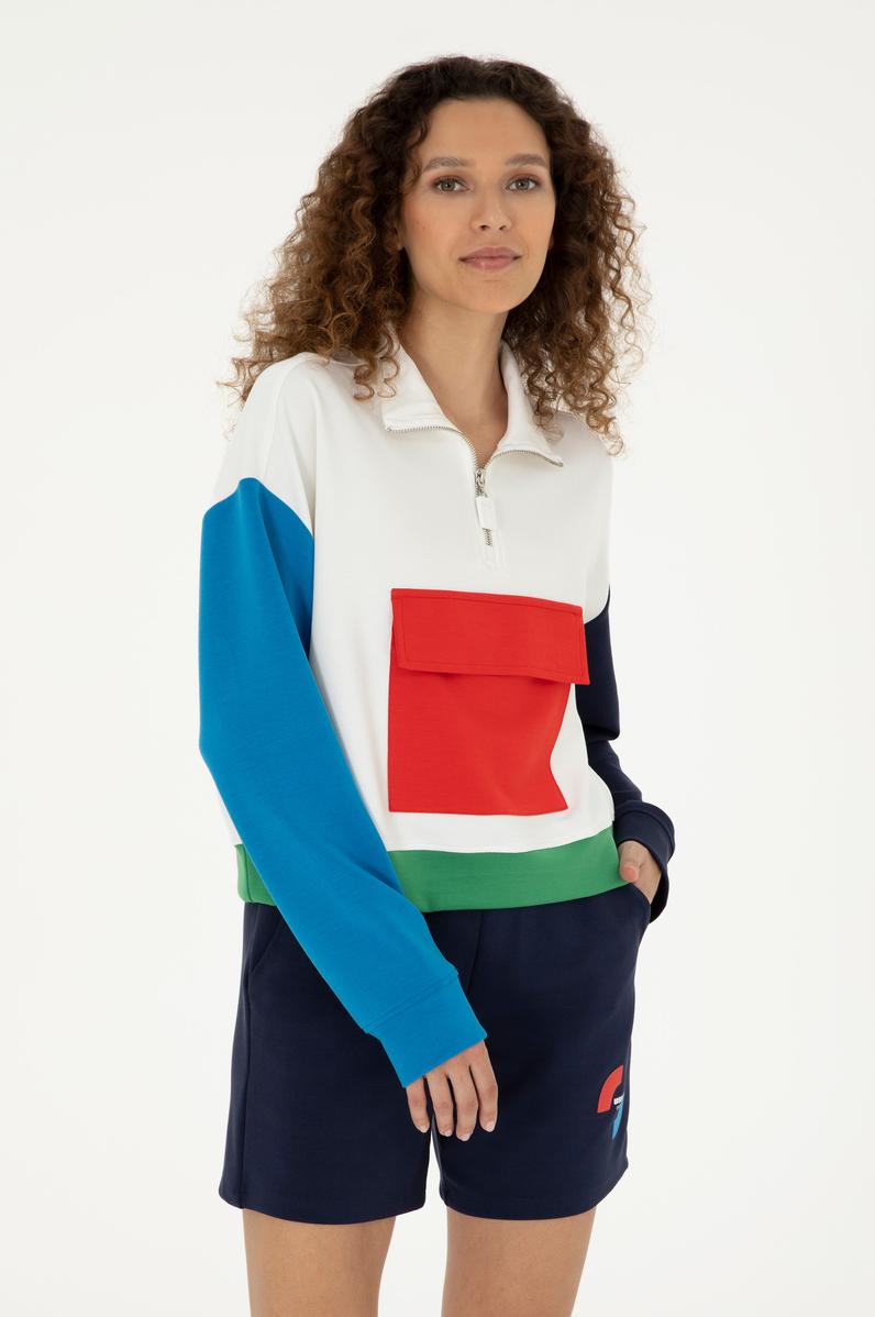 Kadın Beyaz Sweatshirt