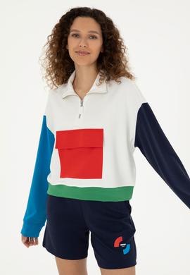 Kadın Beyaz Sweatshirt - 50284300008