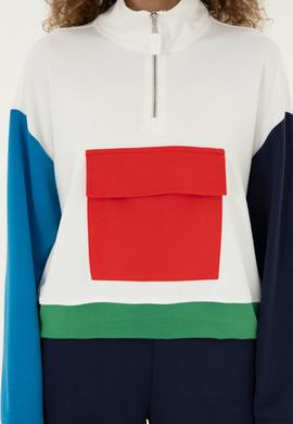 Kadın Beyaz Sweatshirt - 50284300008