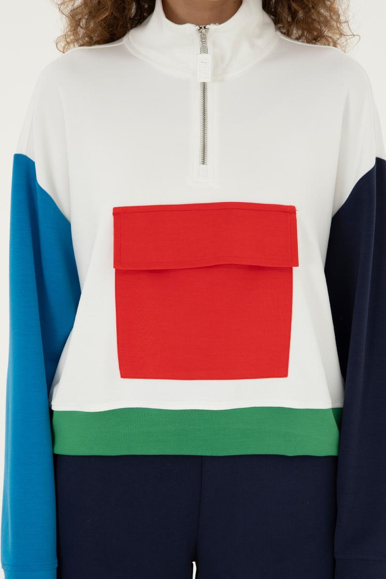 Kadın Beyaz Sweatshirt - 50284300008