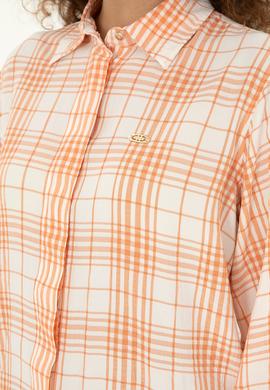 Kadın Somon Uzun Kollu Tunik Gömlek - 50288652018