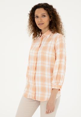 Kadın Somon Uzun Kollu Tunik Gömlek - 50288652018