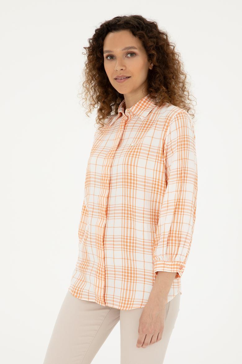 Kadın Somon Uzun Kollu Tunik Gömlek - 50288652018