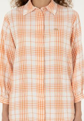 Kadın Somon Uzun Kollu Tunik Gömlek - 50288652018