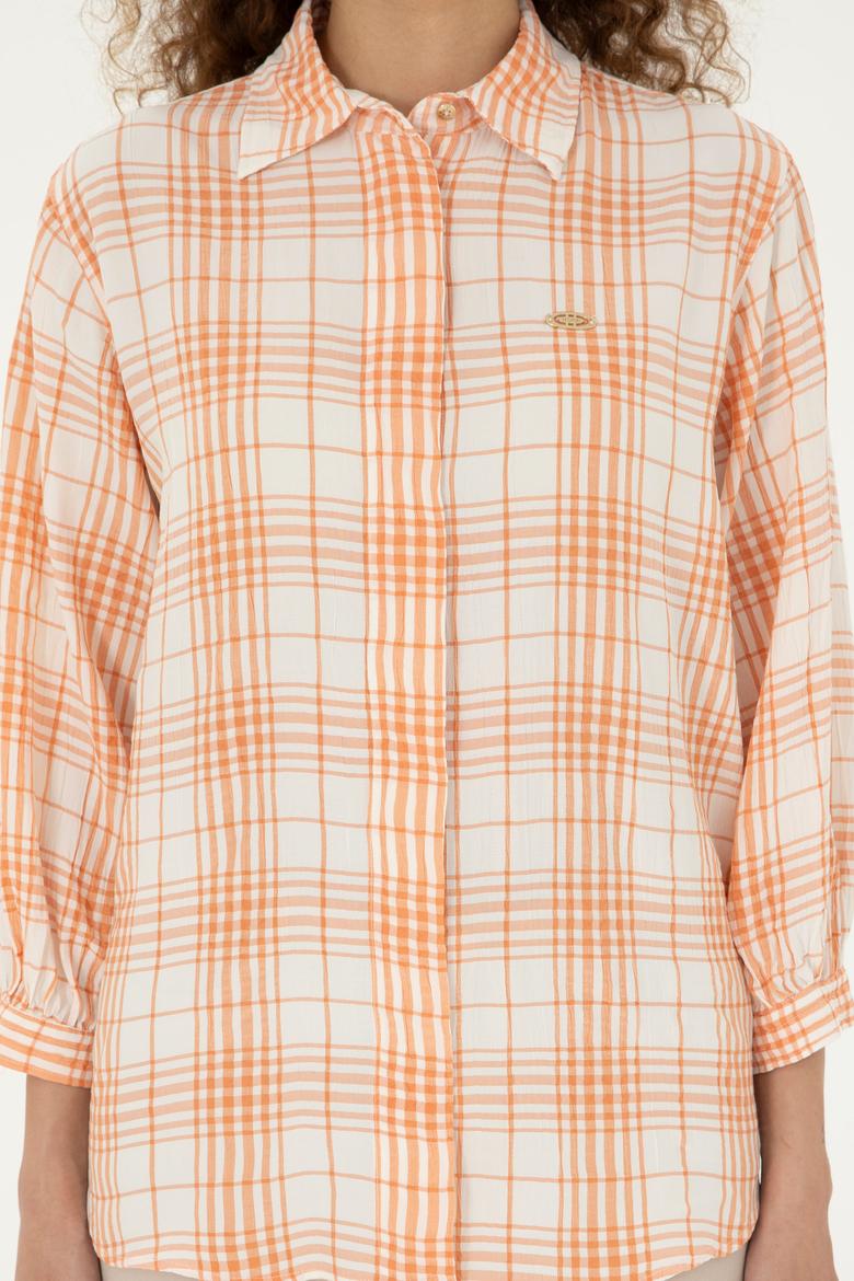 Kadın Somon Uzun Kollu Tunik Gömlek - 50288652018