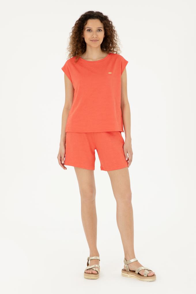 Kadın Nar Çiçeği Örme Şort