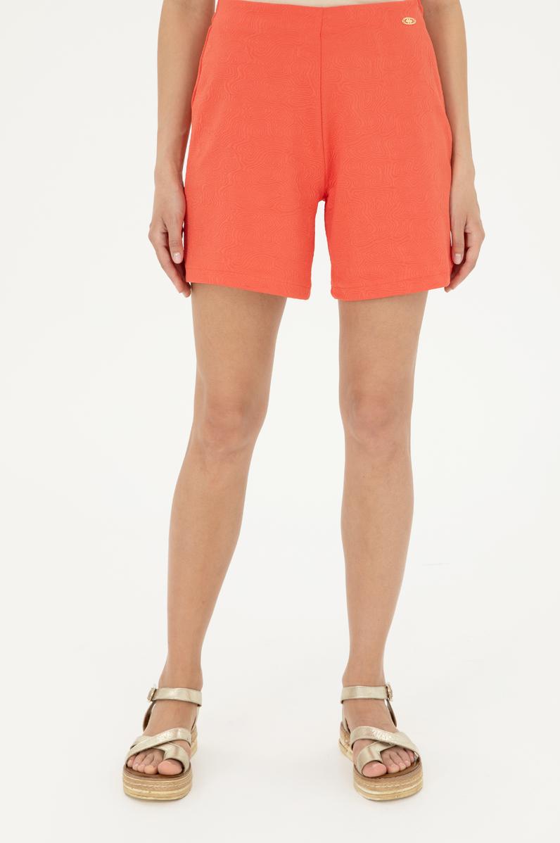 Kadın Nar Çiçeği Örme Şort