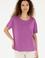 Kadın Mor Bisiklet Yaka Tişört