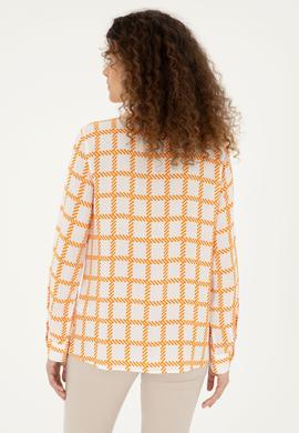 Kadın Turuncu Uzun Kollu Gömlek - 50289090013