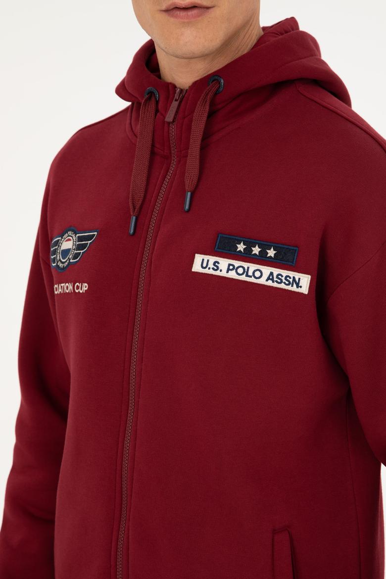 Erkek Bordo Örme Hırka - 50270798026