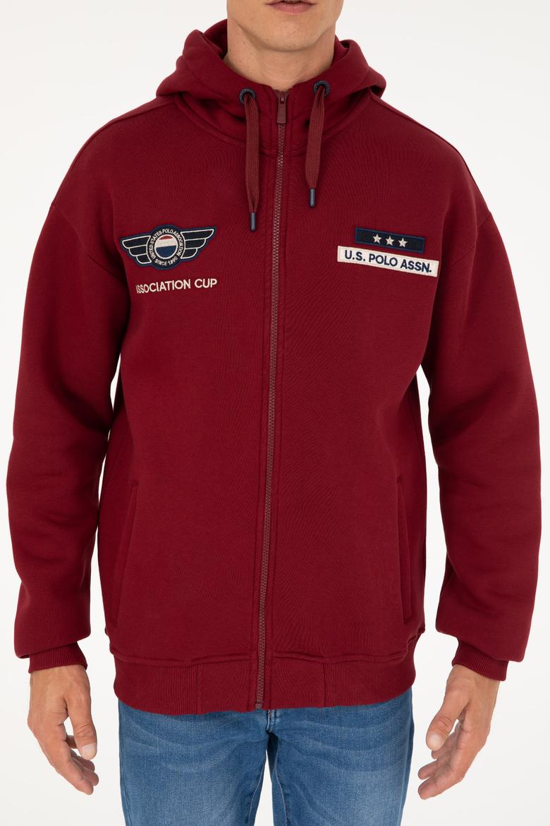 Erkek Bordo Örme Hırka - 50270798026