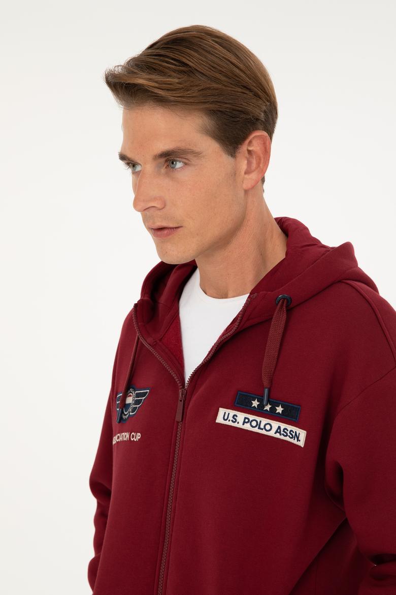 Erkek Bordo Örme Hırka - 50270798026