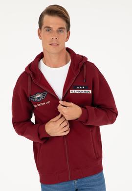 Erkek Bordo Örme Hırka - 50270798026