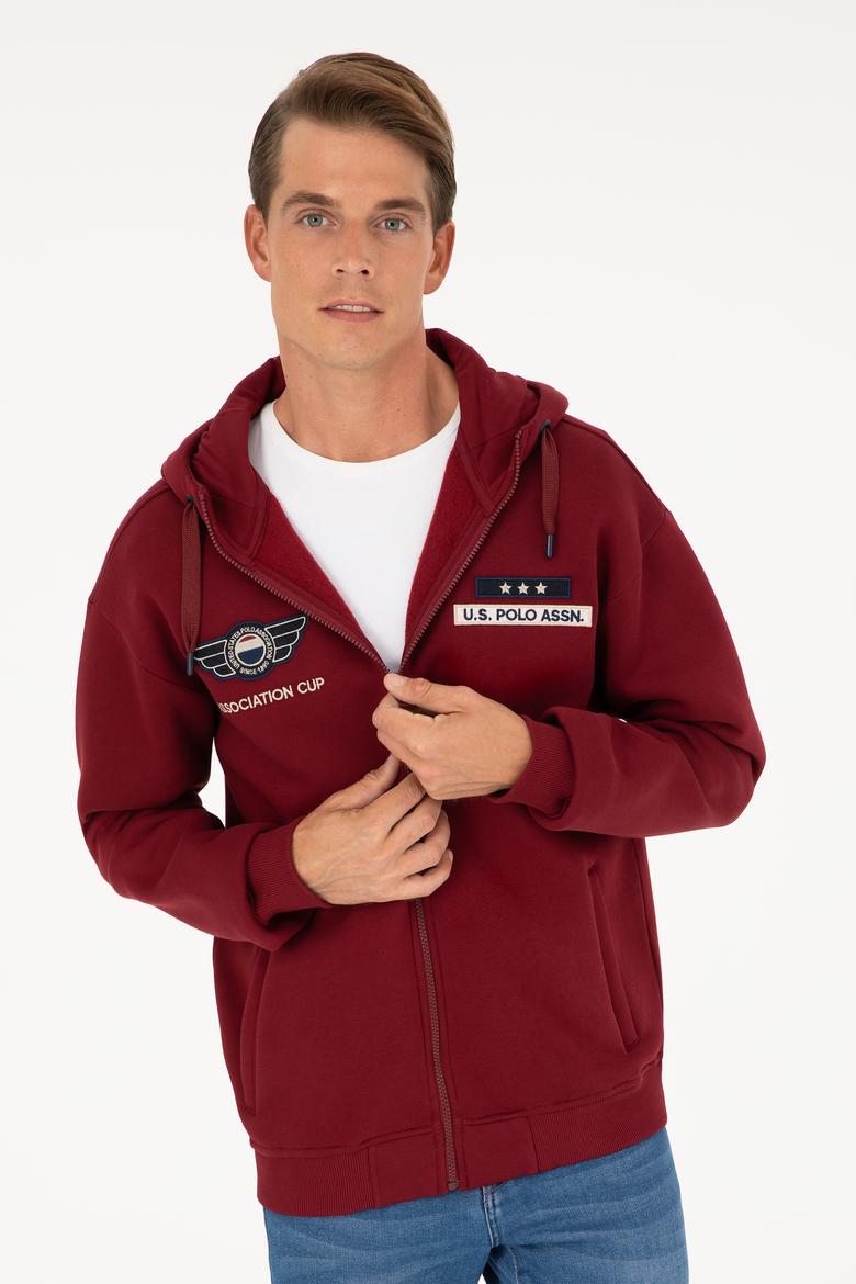 Erkek Bordo Örme Hırka