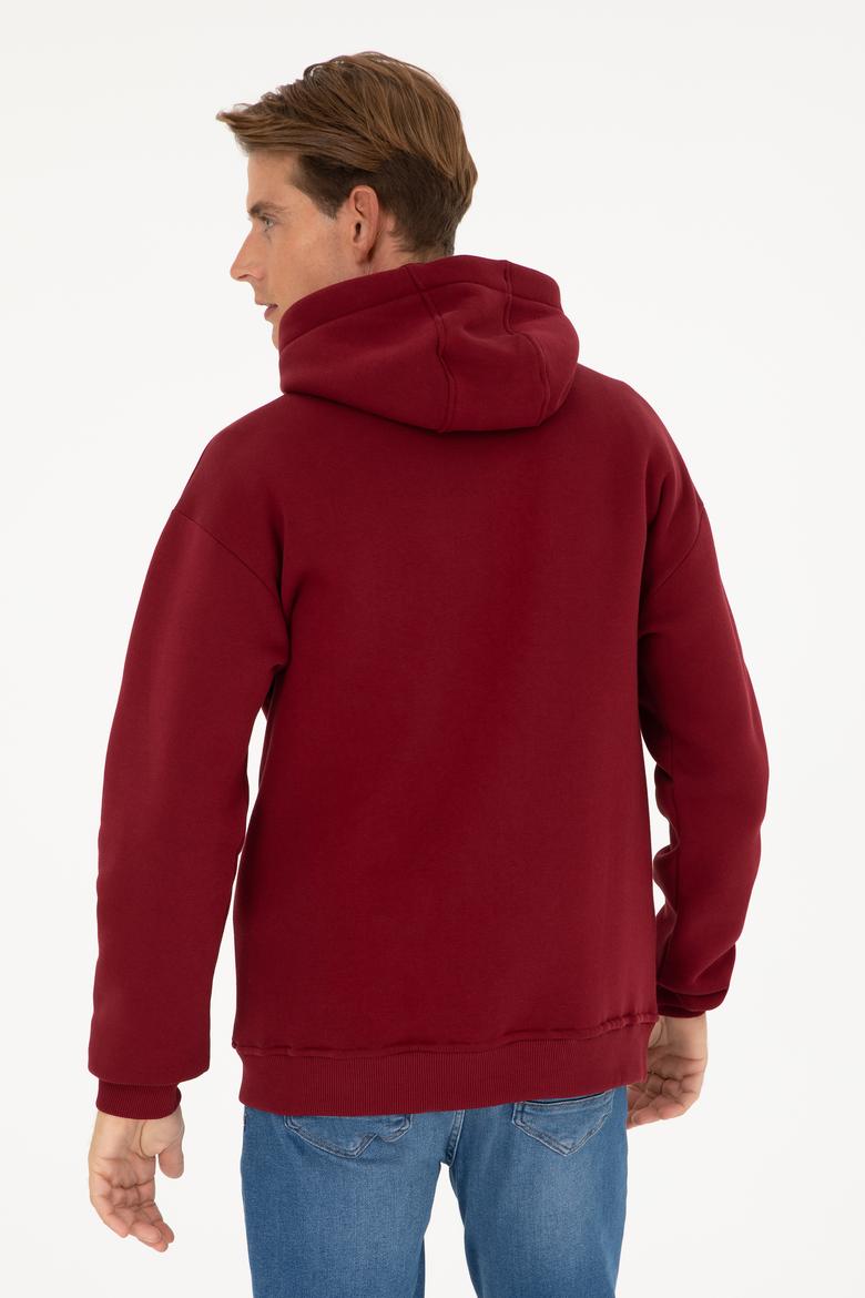 Erkek Bordo Örme Hırka - 50270798026