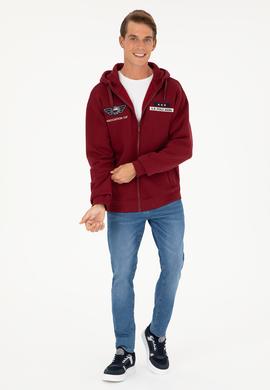 Erkek Bordo Örme Hırka - 50270798026