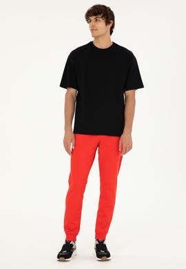 Erkek Comfort Fit Bisiklet Yaka Siyah Tişört - 50294216029