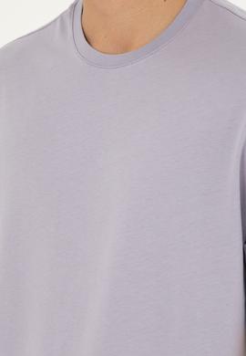 Erkek Comfort Fit Bisiklet Yaka Gri Tişört - 50294216066