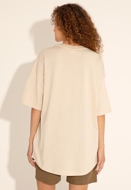 Erkek Comfort Long Fit Bisiklet Yaka Taş Tişört - 50284629008