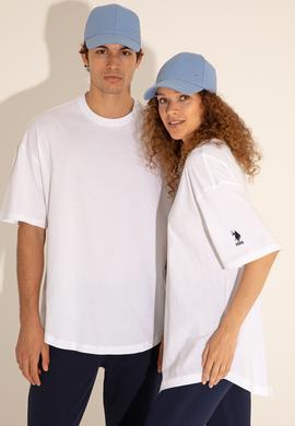 Erkek Comfort Long Fit Bisiklet Yaka Beyaz Tişört - 50284629041