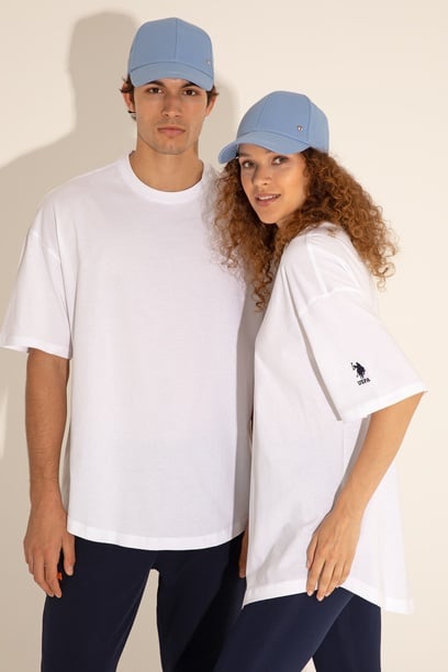 Erkek Comfort Long Fit Bisiklet Yaka Beyaz Tişört