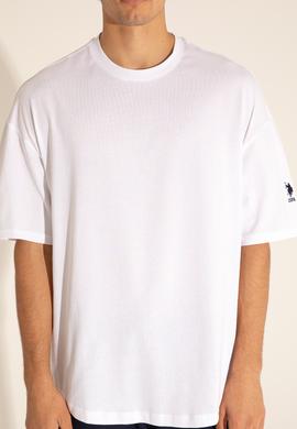 Erkek Comfort Long Fit Bisiklet Yaka Beyaz Tişört - 50284629041