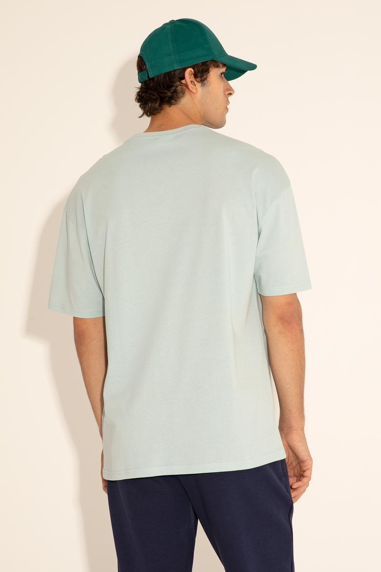 Erkek Su Yeşili Tişört - 50284630193